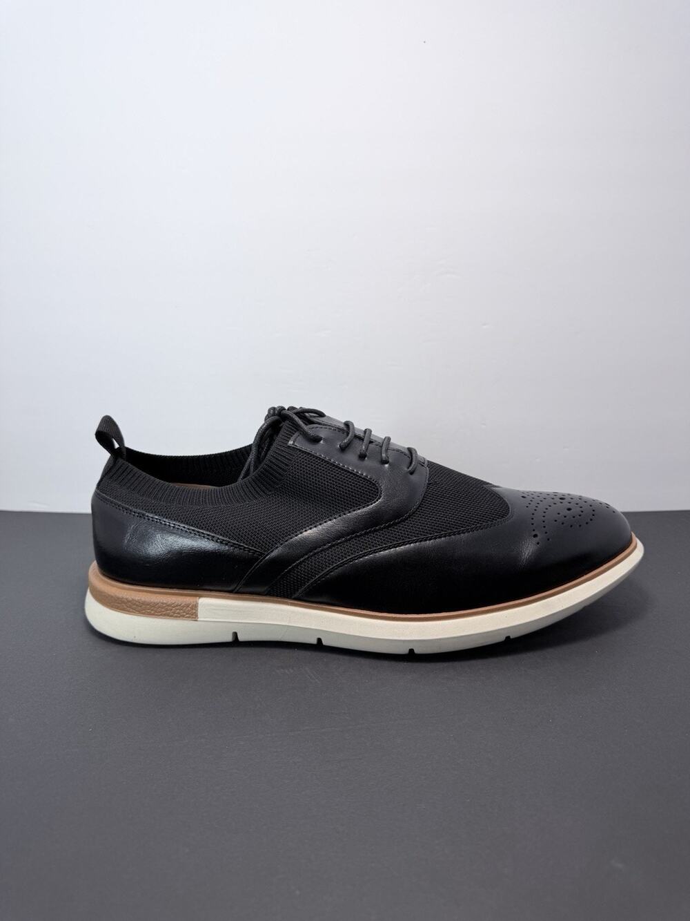 JITAI Oxford Dress Men's Shoes Black Almond Toe Breathable Sides Size 13